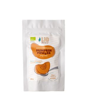 <span>Net Wt. = 1.76 oz (50 g)</span>Freeze-dried organic pumpkin (powder)